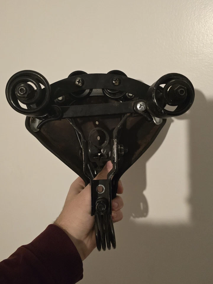 Lepper Primus Ladies Leather Saddle, Bicycle Saddle, Black. - Image 4 of 4