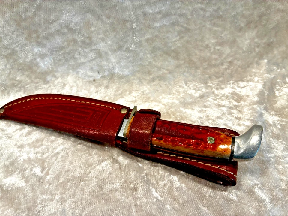 Estuche Vintage XX EE. UU. Cazador de losas con funda de cuero Foto 4 de 4