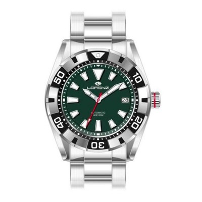 Automatic Mens Wristwatch LORENZ 26170DD Stainless Steel Green Sub 100mt