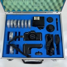 Pentax Auto 110 System SLR Camera Kit Black Vintage Film Photography Set