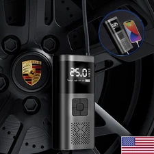 160PSI Cordless Tire Inflator Air Compressor Rechargeable Battery Car Air Pump