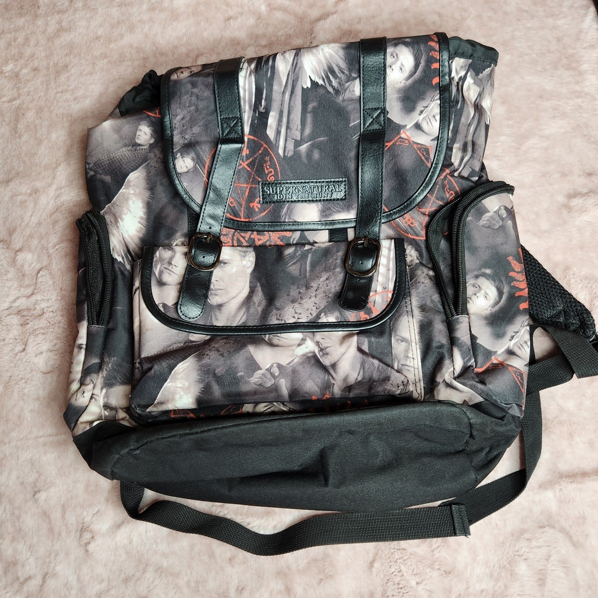 Hot Topic Supernatural Show Join The Hunt Black Castiel Backpack