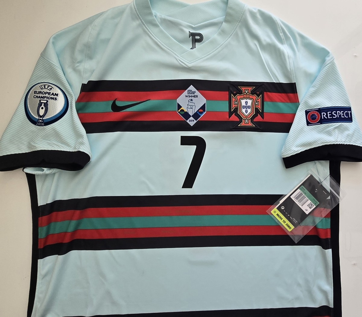 2020/21 NIKE PORTUGAL #7 RONALDO EURO WINNER AWAY JERSEY SOCCER