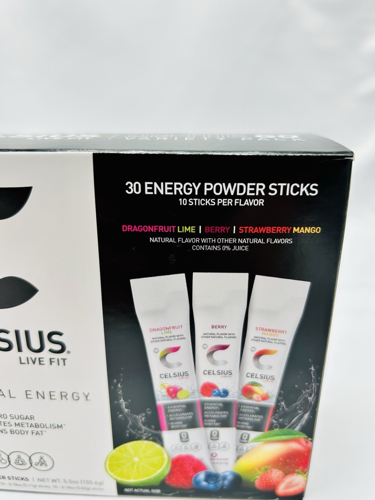Celsius Essential Energy, Zero Sugar, Assorted Flavors, 30 Energy Powder Sticks