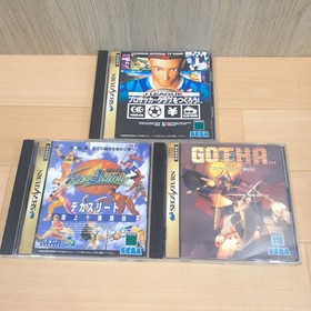 SEGA SATURN CONSOLE Bundle With 6 Games 2 Controllers Japan Gray tested NTSC-J