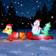 310cm Weihnachten Aufblasbar LED Schneemann Innen/Außen Weihnachtsdekoration