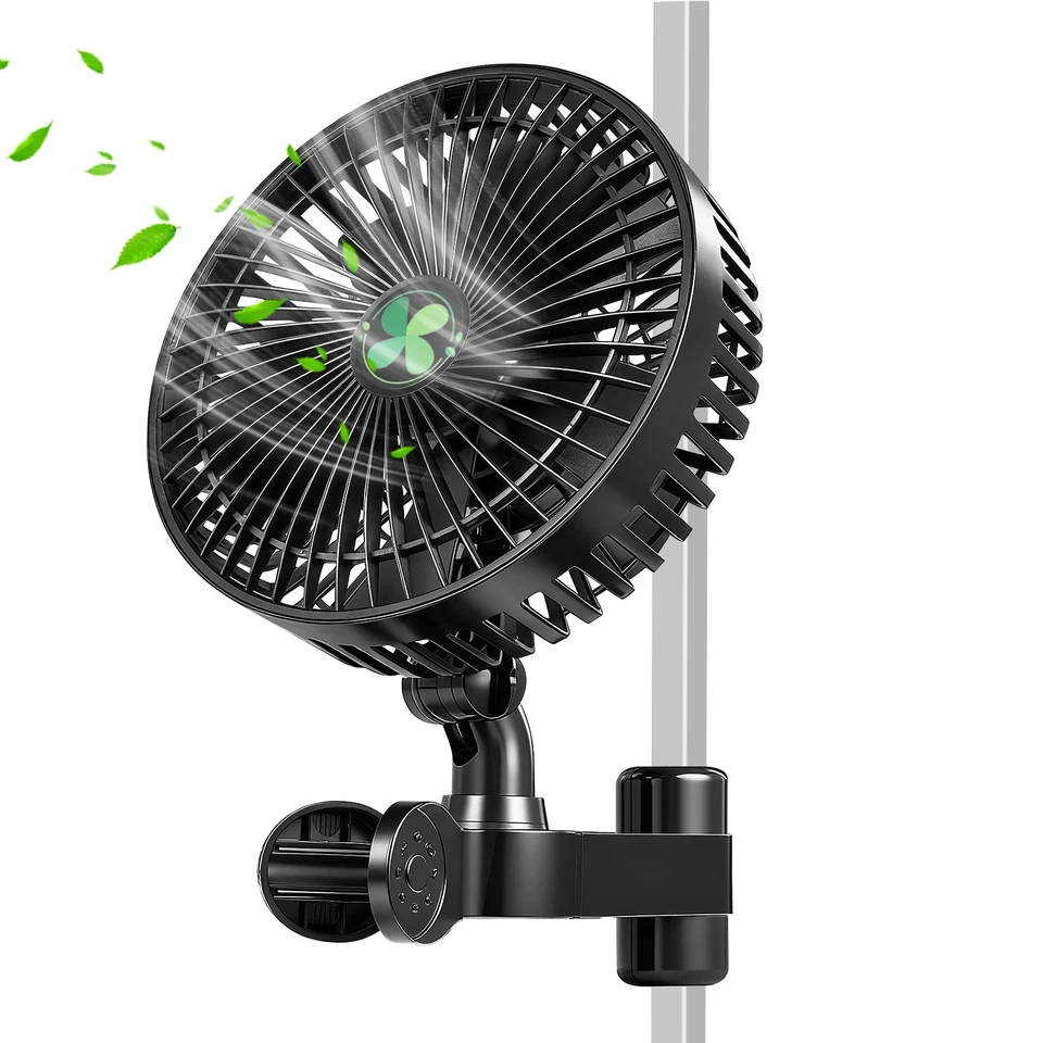 7''Clip Ventilator EC Motor Clipventilator oszillierend Growbox Growzelt Lüfter - Bild 3 von 4