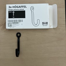 Ikea Hogaffel Wall Hooks Set off 3 Hooks  Black