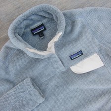 Patagonia Re-Tool Snap-T Fleece Pullover Womens Small Gray Polartec Outdoors