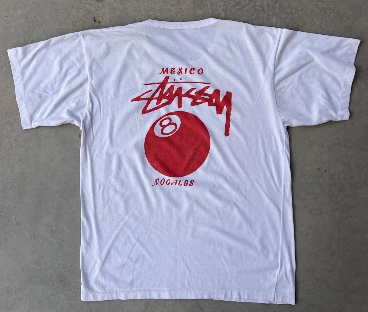 Vintage Stussy Shirt XL Rare 8 Ball Nogales Mexico 80s 90s Single 