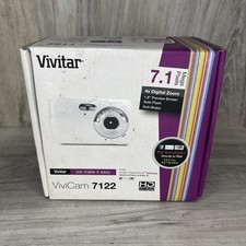 Vivitar ViviCam 7122 7.1MP Digital Camera - White New Open Box