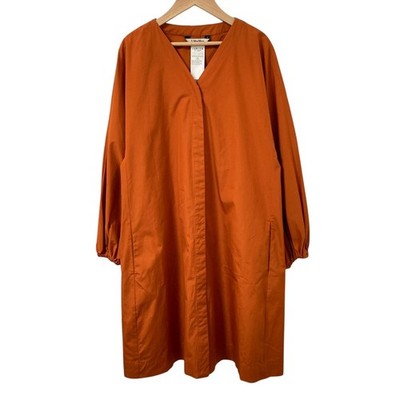 2024 product 'S Max Mara's concealed placket shirt dress, 44, orange. Women USED