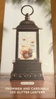 NIB Merry Makers The Paperstore Exclusive Snowman & Cardinals Glitter Lantern 8” — photo 1