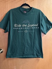 HARLEY DAVIDSON Ride The Legend Clev, OH Hanes Beefy Preshrunk Made in USA Larg