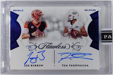 2020 Panini Flawless Joe Burrow Tua Tagovailoa Dual Rookie Auto Black Box 1/1!