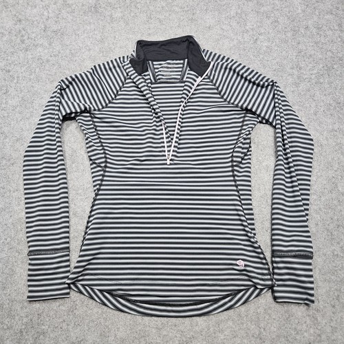 Mountain Hardwear Butterlicious 1/2 Zip Shirt Womens S Striped Purple L/S Wick