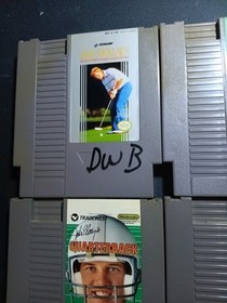 4 NES Sports Games. Golf, Tennis, Football, John Elway Football All Tested