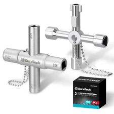 4 Way Sillcock Key Set, Utilities Key, Multi-functional Water Key, 2-Pack, fo...