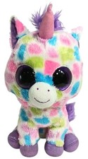 Ty Beanie Boos Wishful Unicorn 10"Stuffed Plush Purple Glitter Eyes 2013 Retired