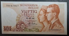 1966 Belgium 50 Francs P139(2), 175909017.