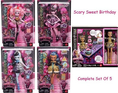 Monster High - Scary Sweet 1600 Birthday Complete Set of 5 Dolls