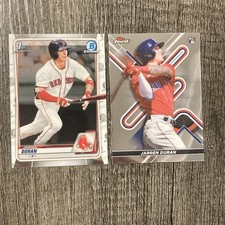 JARREN DURAN 2020 Bowman Chrome 1st #BCP-144 RED SOX + Topps Finest 