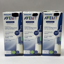 3x Philips Avent Anti-Colic Bottle With AirFree Vent 9 Oz 1 Mo Reduce Colic