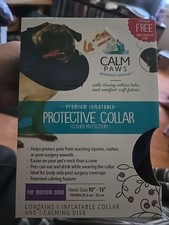 Great Calm Paws inflatable protective E collar meduim NWT A