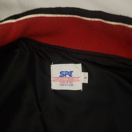 Vtg Varsity Letterman Jacket Wool Men's Large RARE Soccer Patches Made In USA - Picture 6 of 19