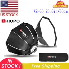 US TRIOPO K2-65 65cm/25.6'' Foldable Octagon Bowens Softbox Fr Godox SL60W SK400