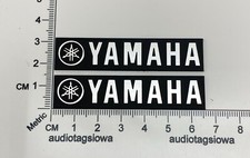 Yamaha Speakers Badge Logo Pair Incised Plastic 3D Custom Made 65mm x 15mm