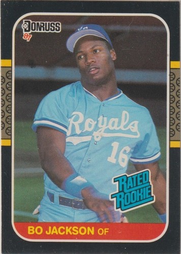 BO JACKSON - 1987 DONRUSS BASEBALL ROOKIE CARD # 35