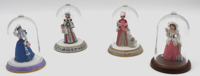Avon Mrs. P.F.E. Albee Mini Miniature Porcelain Figurines & Display Domes 1996