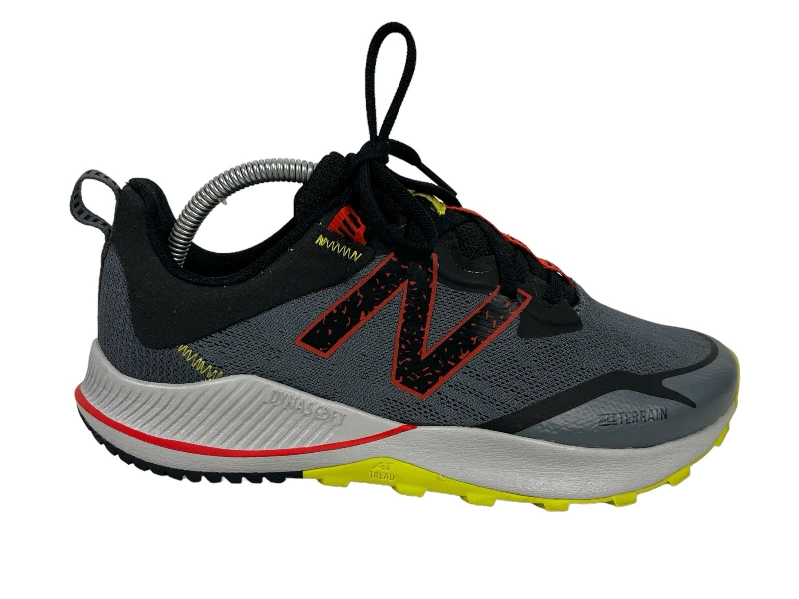 New Balance Nitrel v4 Dynasoft Grey Yellow Trail Shoes MTNTRGY4 Mens Size 8 4E