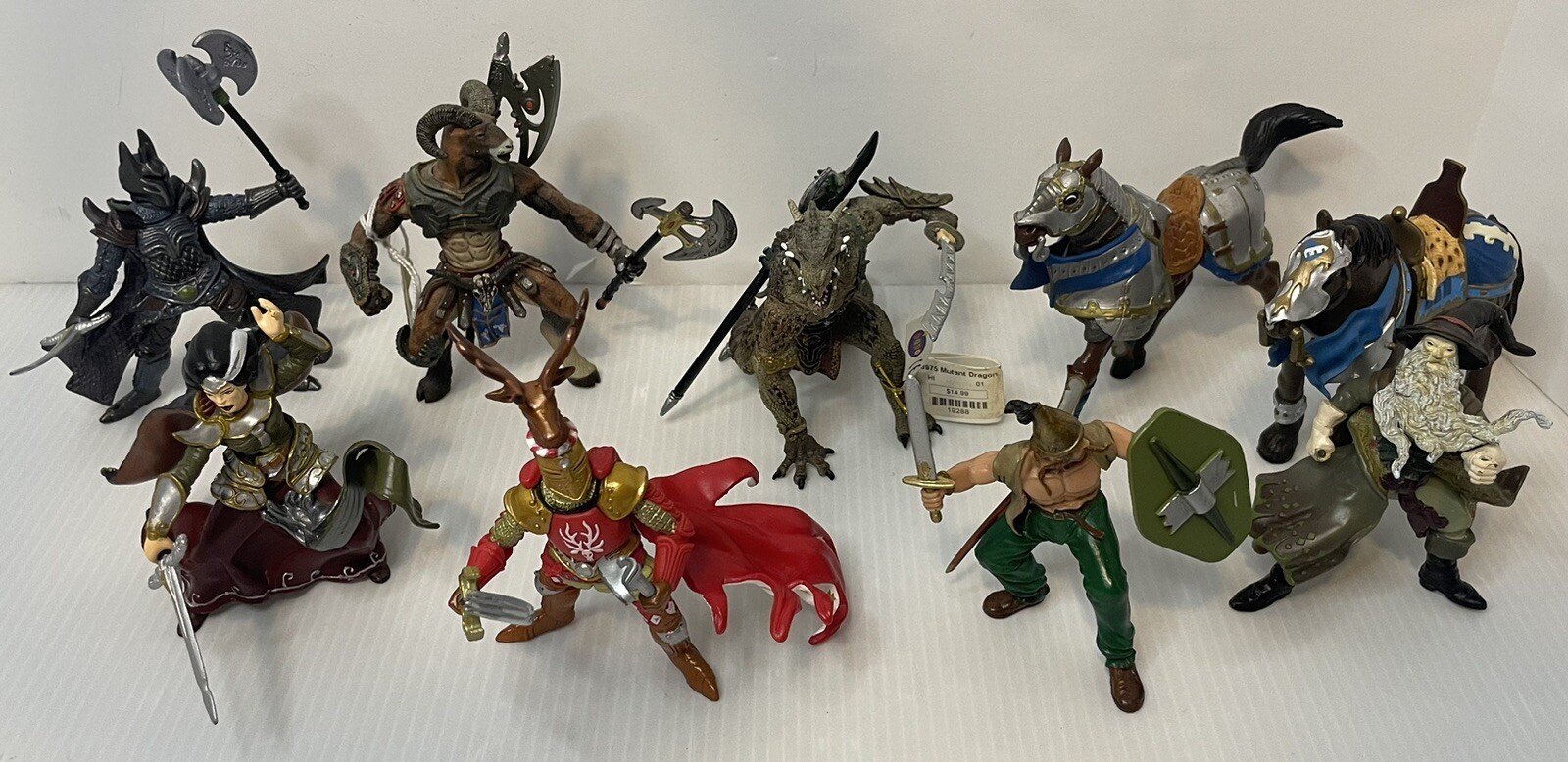 Papo Early 2000’s Action Figure Toy Lot Knights Horses Wizard Mutant Dragon Ram eBay