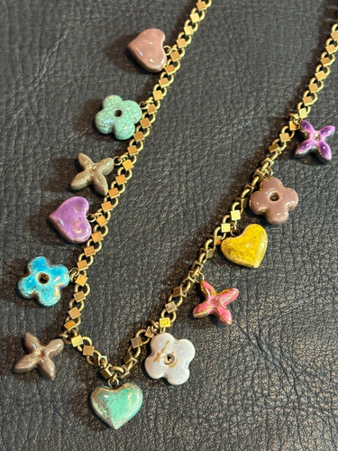 LOUIS VUITTON Collar Colgante AUTÉNTICO Dije Corie Collar Barroco Multi × Antiguo - Imagen 5 de 19