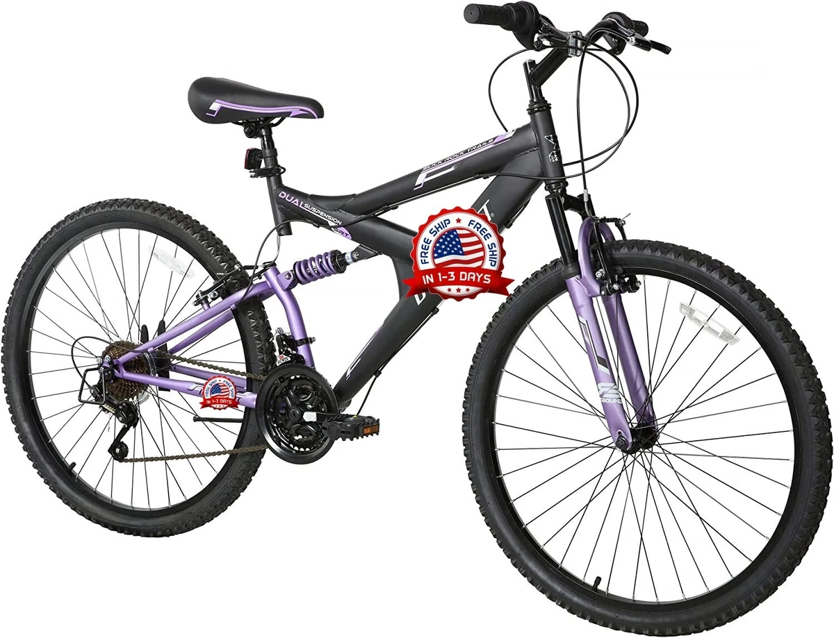 26 In. Bicicleta de montaña amortiguador central para hombre, color 21  velocida