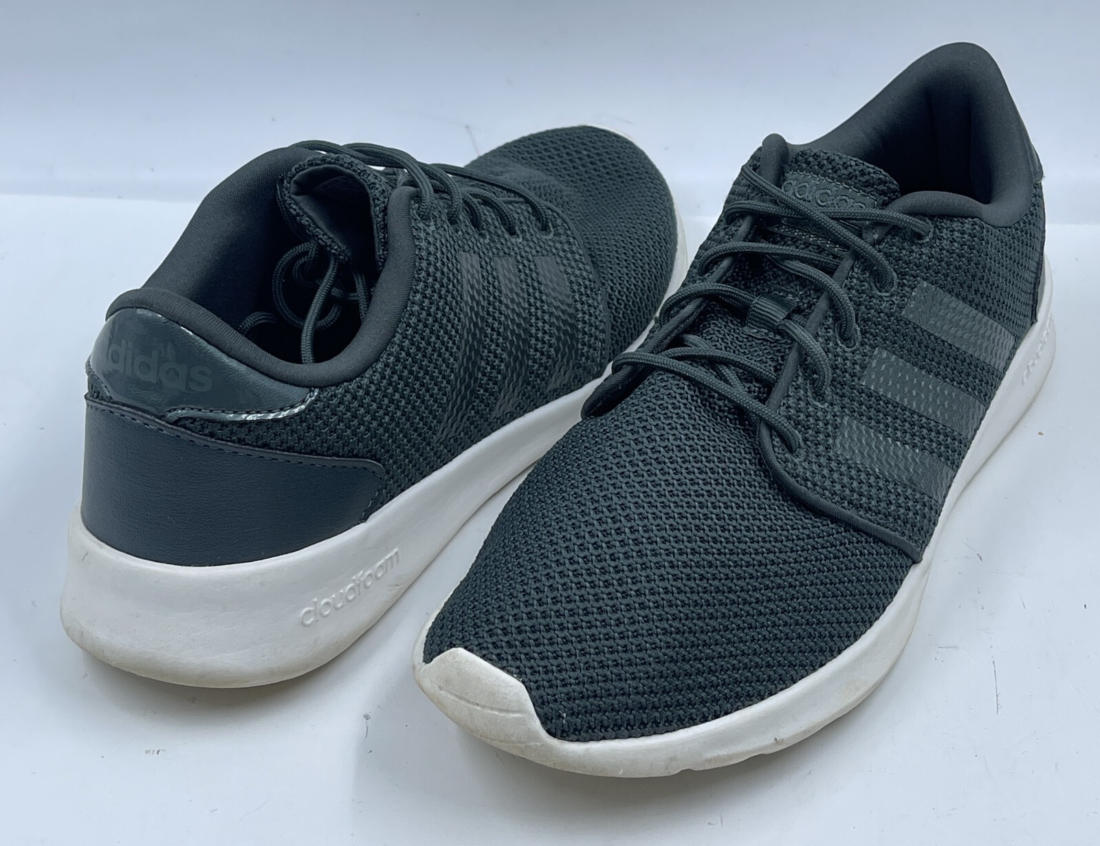 Adidas Cloudfoam QT Racer Women's Sneakers Size 9.5 Black Athletic Shoes EE8084