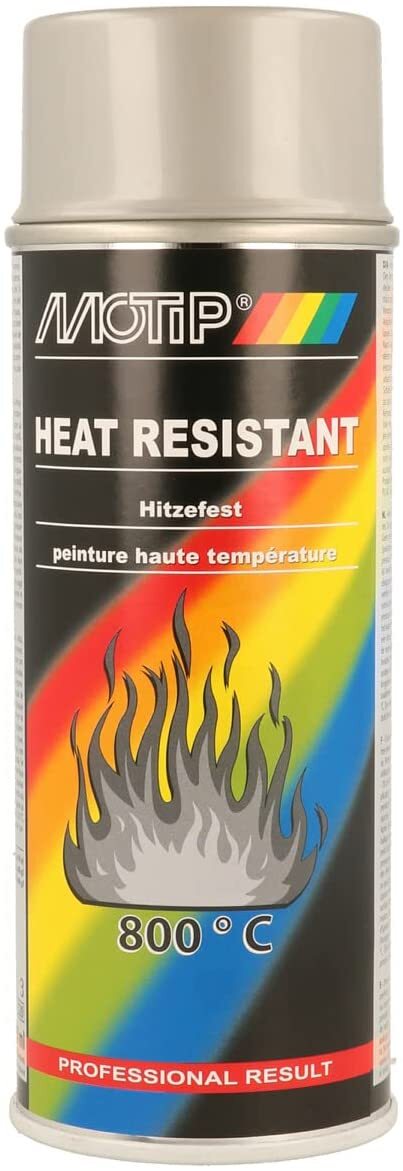 Motip M04032 Heat Resistant Spray Paint - Silver 400 ml