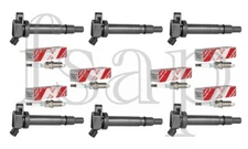 Set of 6 Ignition Coil UF495 + 6 Genuine Denso Toyota Spark Plug 90919-01235