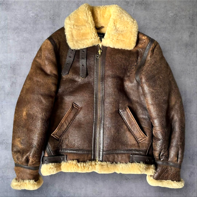 Rare! Schott Type B-3 Flight Mouton Bomber Leather Jacket Rare! Schott Type B-3 Flight Mouton Bomber Leather Jacket