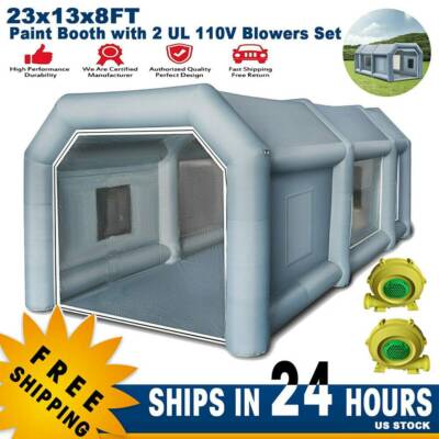23x13x8FT w/ Blower Inflatable Booth Paint Tent Portable Depot Workshop Parking