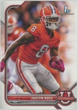 2022 Bowman University Justyn Ross Rookie 1st Bowman Chiefs RC #12