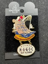 Disney Pin - DCL Western Itinerary Inaugural Cruise Dangle Magic 2002 11907 LE
