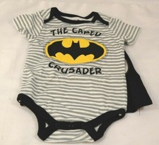 BATMAN - The Caped Crusader INFANT Baby Bodysuit with Cape 6-9 months TF