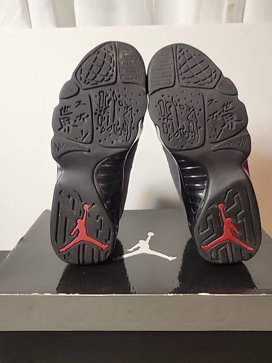 Air Jordan 9 Retro Mens Black/Varsity Red-Dark Charcoal