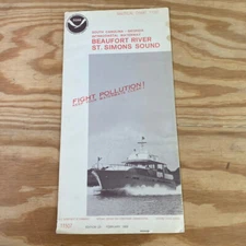 NAUTICAL NAVIGATIONAL CHART # 11507 SC BEAUFORT RIVER TO ST. SIMONS SOUND 1989