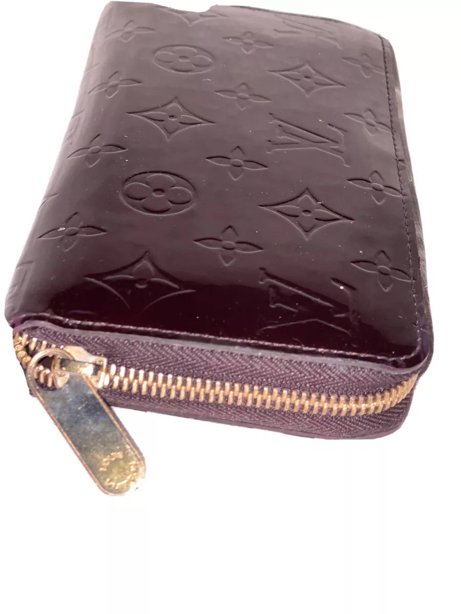 LOUIS VUITTON VERNIS ENAMEL PATENT LEATHER ZIP AROUND LONG WALLET