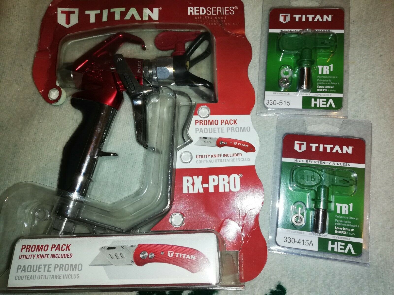 RX-Pro Rojo Sin Aire Pistola 538020 con 517 Titan Punta & Protector Para Titan 0538020