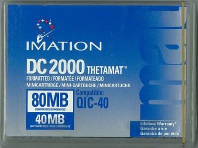 Imation 46188 DC2000 Thetamat Minicartridge, 40/80MB, QIC-40 compatible
